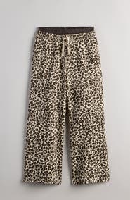 Treasure & Bond Kids' Mixed Waist Wide Leg Fleece Pants