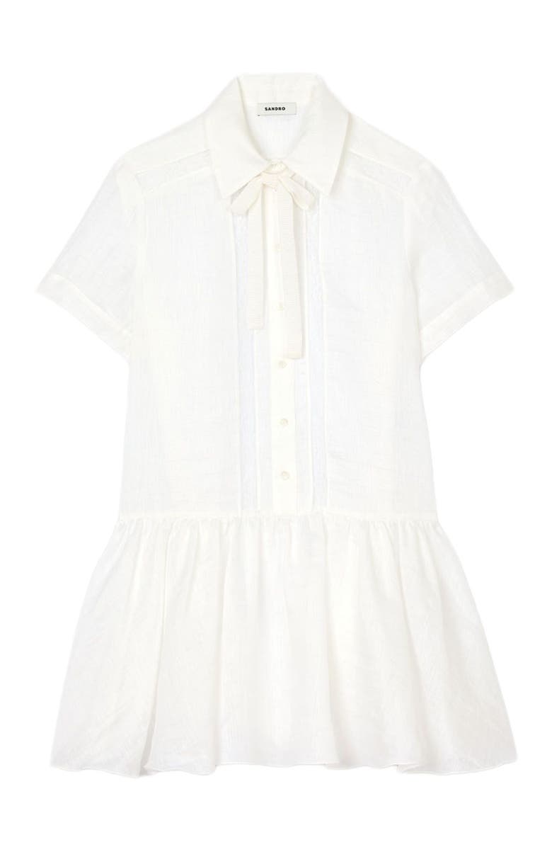 SANDRO Mini dress with lace details, Alternate, color, 