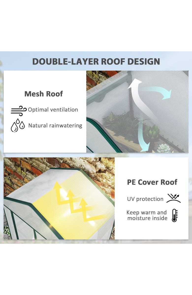 Outsunny Mini Greenhouse, Alternate, color, White