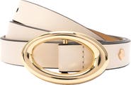 Kate Spade New York oval molten buckle leather belt
