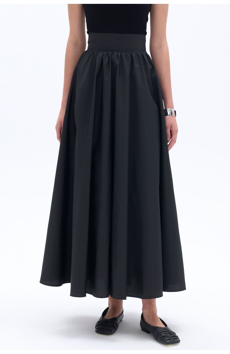 Nocturne High Waist Taffeta Skirt, Main, color, 