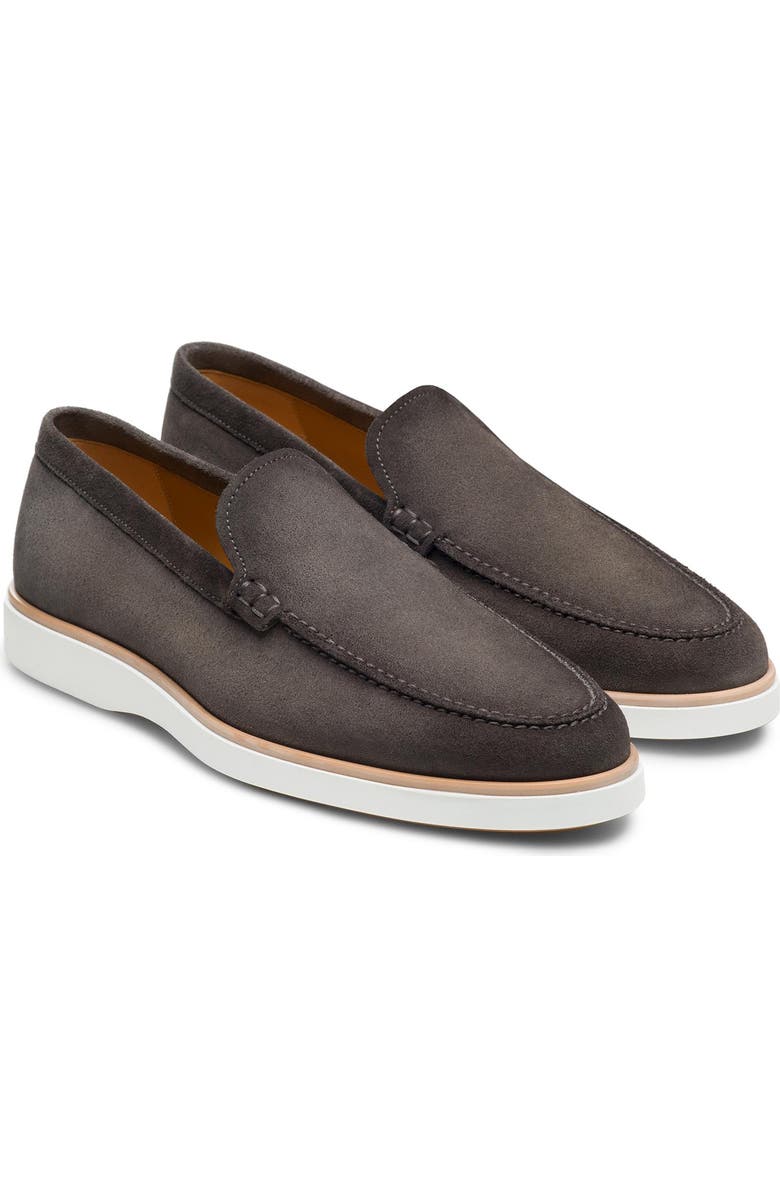 Magnanni Lourenco Loafer, Main, color, Grey Suede