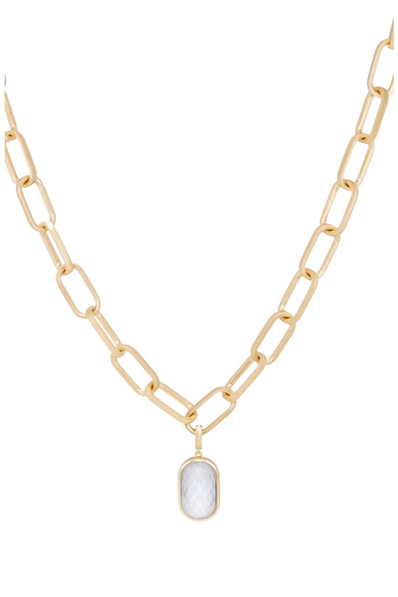 Mercer Statement Collar Necklace, Main, color, IRIDESCENT PEARL/ GOLD