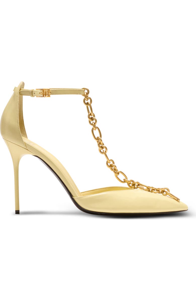 Balmain Sync patent leather stilettos, Alternate, color, Yellow