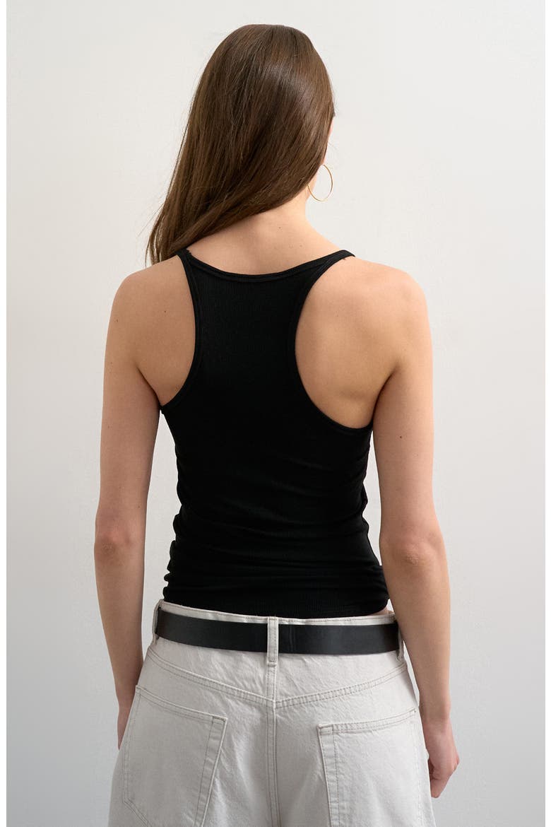 Spaghetti Strap Racerback Tank, Alternate, color, BLACK