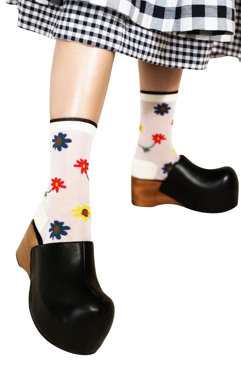 Hansel From Basel Louann Sheer Crew Socks, Main, color, 