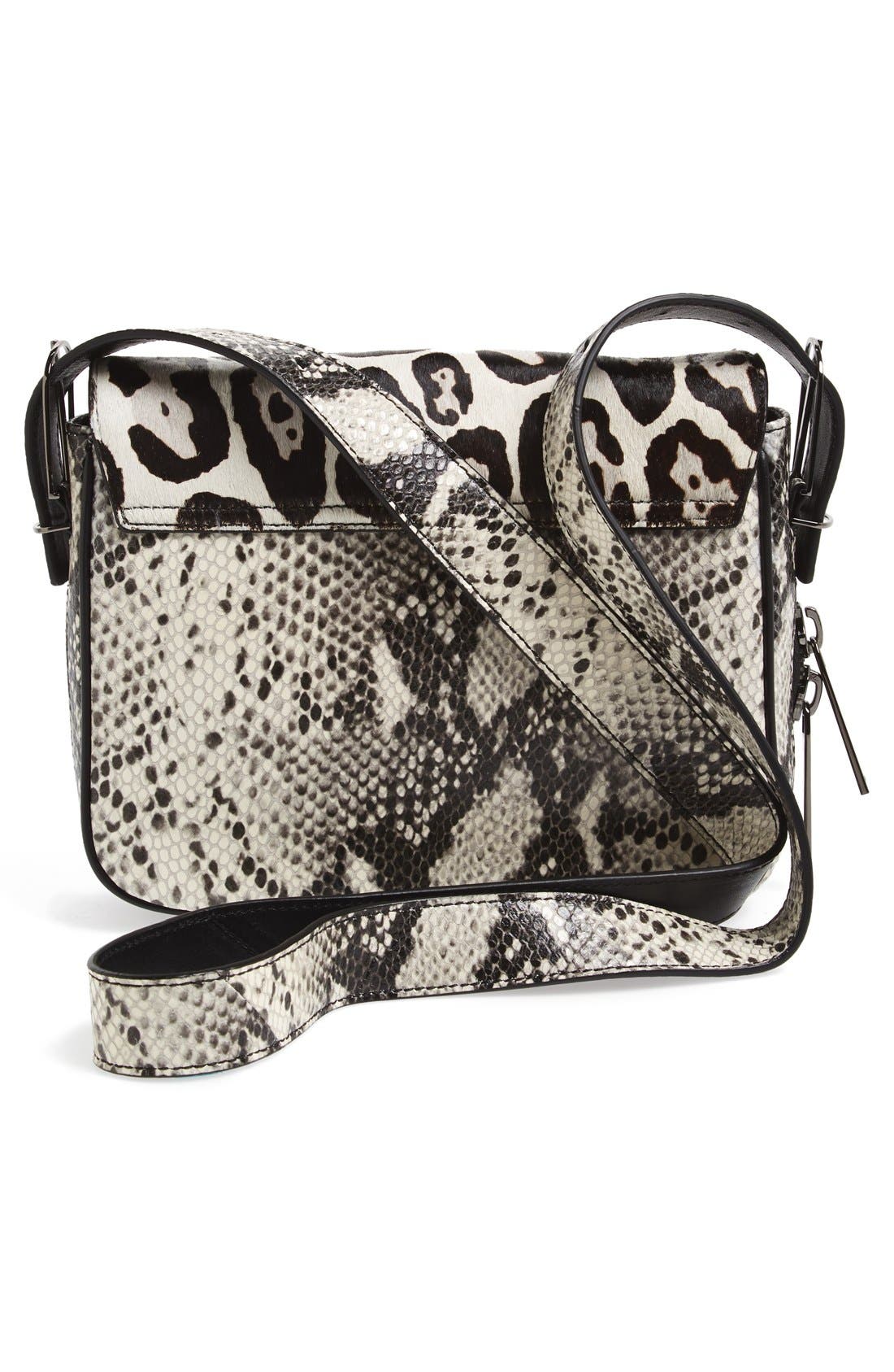 'Large Exotic' Crossbody Bag, Alternate, color, BLACK