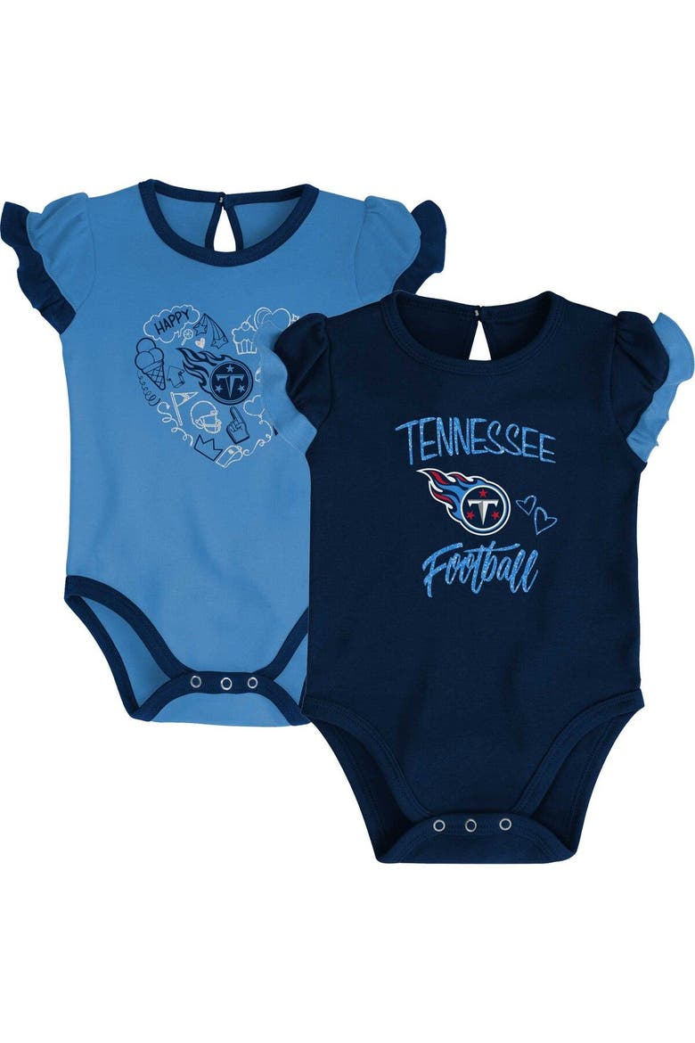 Newborn & Infant Navy/Light Blue Tennessee Titans Too Much Love Two-Piece Bodysuit Set, Main, color, Navy