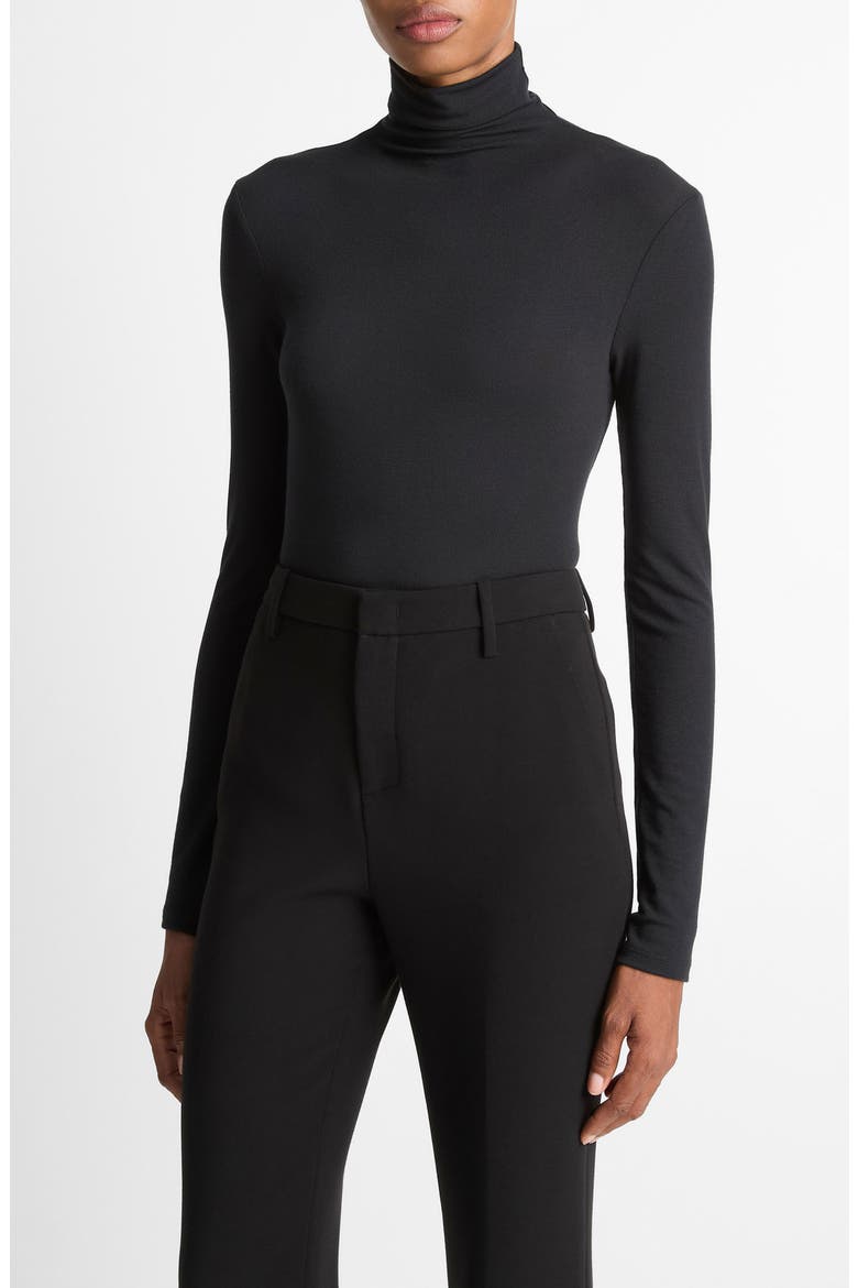 Essentials Turtleneck Top, Alternate, color, BLACK