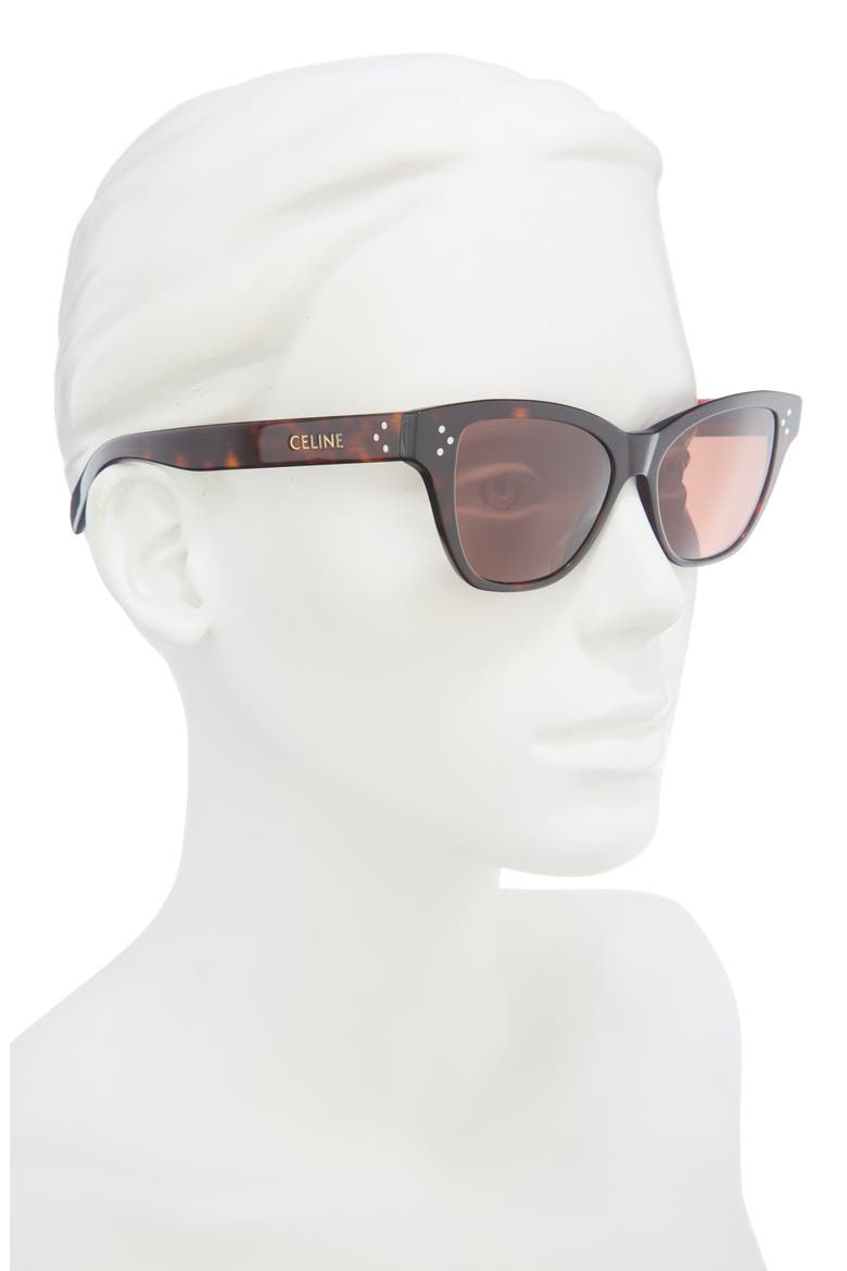 Triomphe Cat Eye Sunglasses, Alternate, color, SHINY BLACK / SMOKE