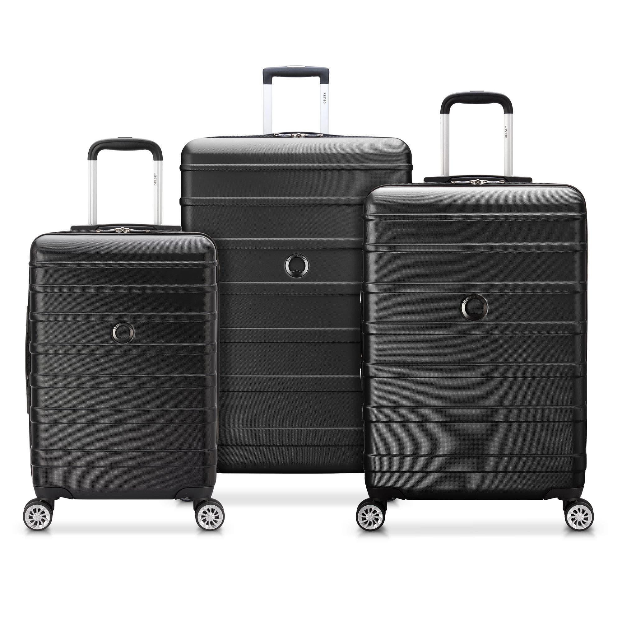 Delsey Paris Margot 3-Piece Hardside Spinner Suitcase Set, Main, color, Black