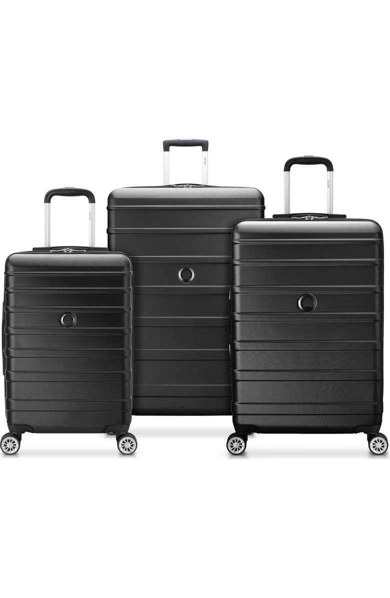 Delsey Paris Margot 3-Piece Hardside Spinner Suitcase Set, Main, color, Black