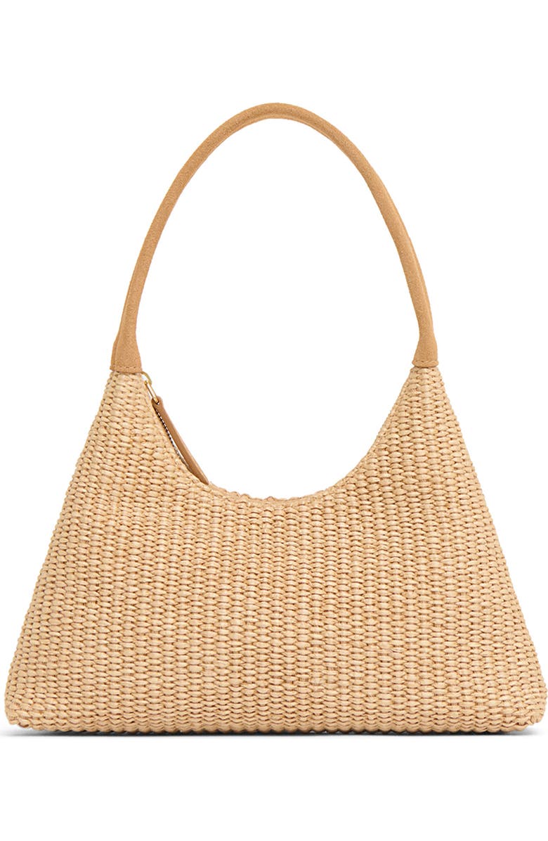 Mansur Gavriel Mini Candy Woven Raffia Hobo Bag, Main, color, Natural