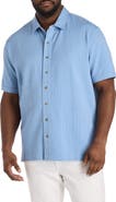 Nautica Big & Tall Button-Down Seersucker Polo Shirt