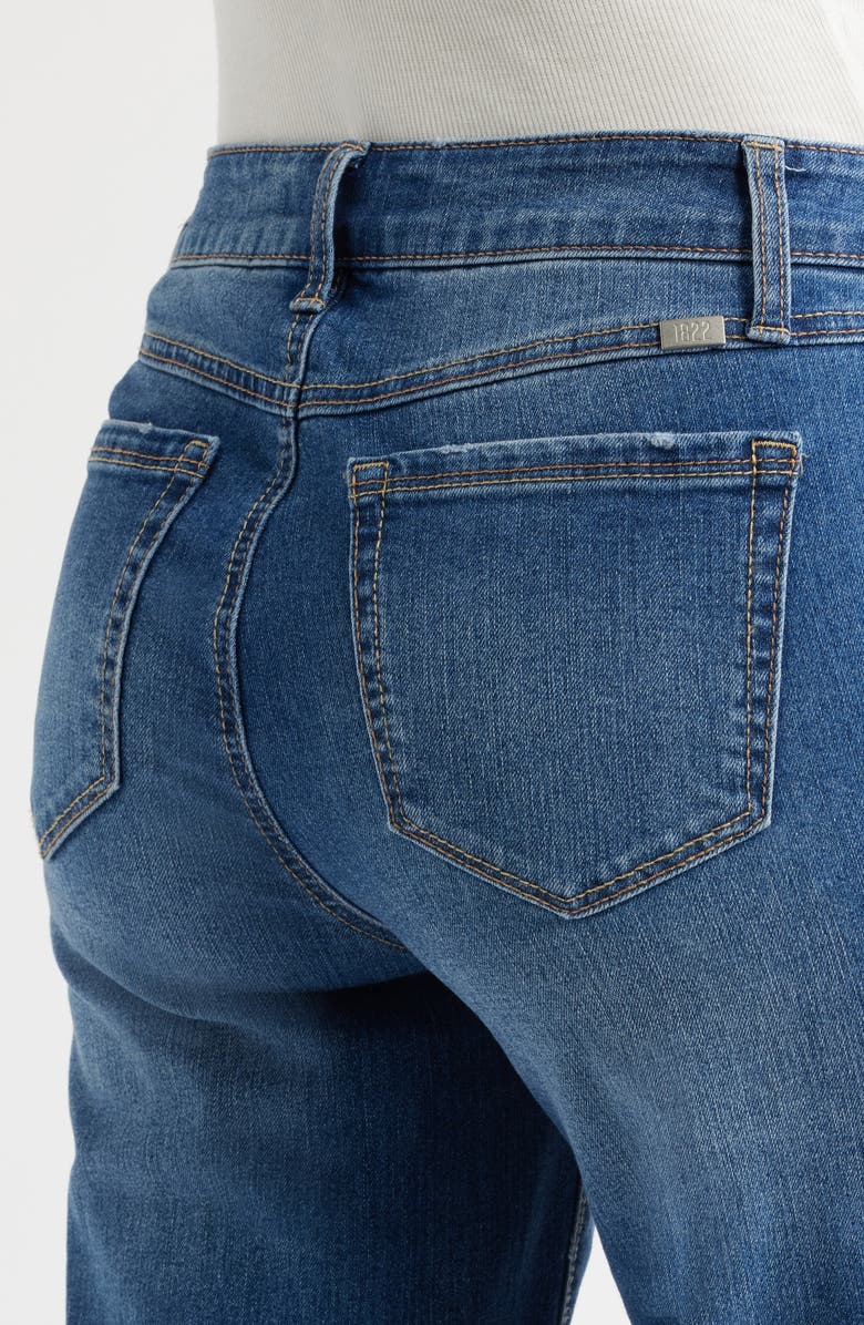 1822 Denim High Waist Cuff Slim Wide Leg Jeans, Alternate, color, Pacific