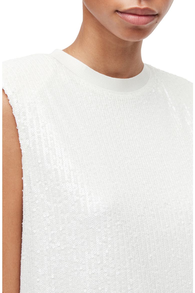 Juela Sequin Shift Dress, Alternate, color, OPAQUE WHITE