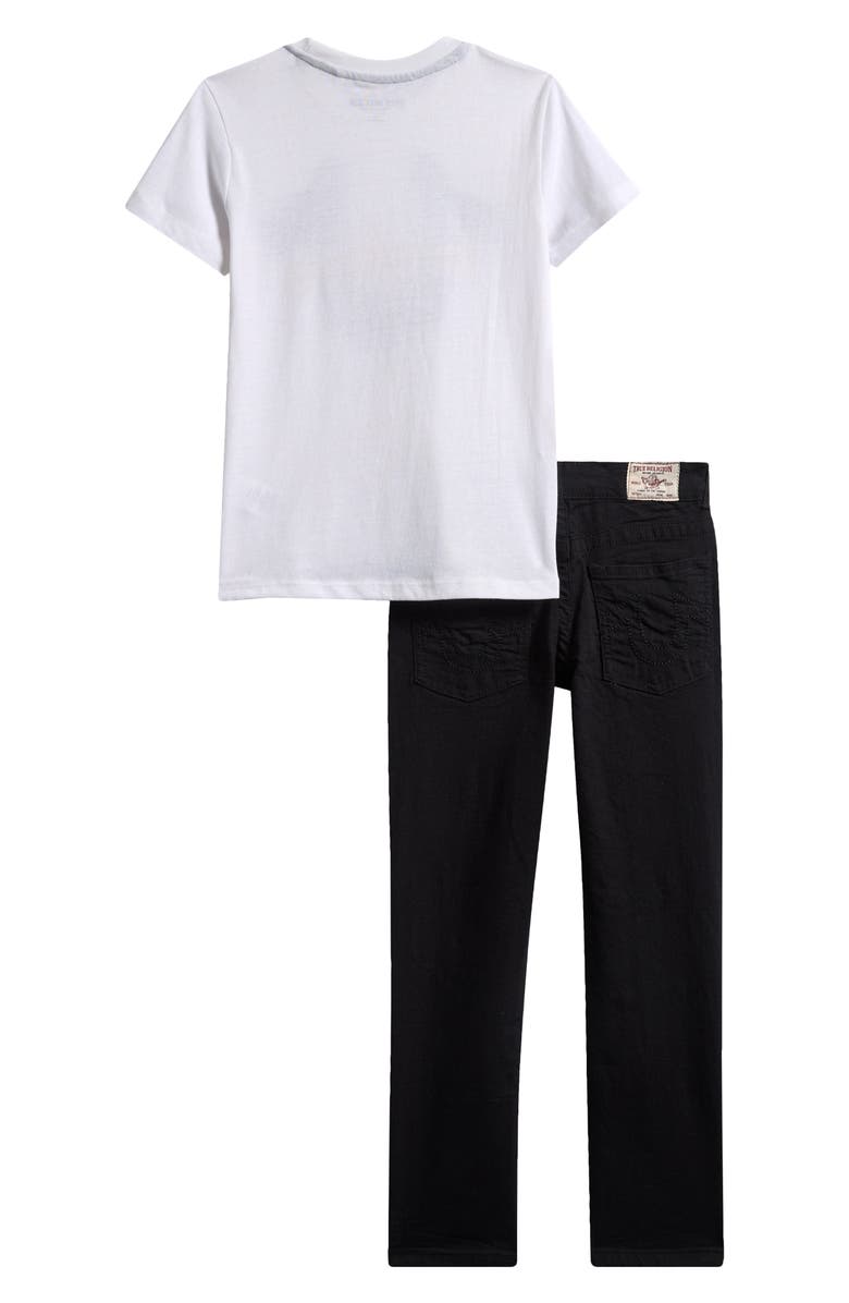 True Religion Kids' Graphic T-Shirt & Denim Jeans Set, Alternate, color, White