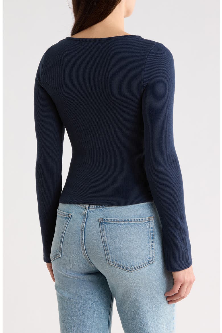 Front Tie Top, Alternate, color, NAVY BLAZER