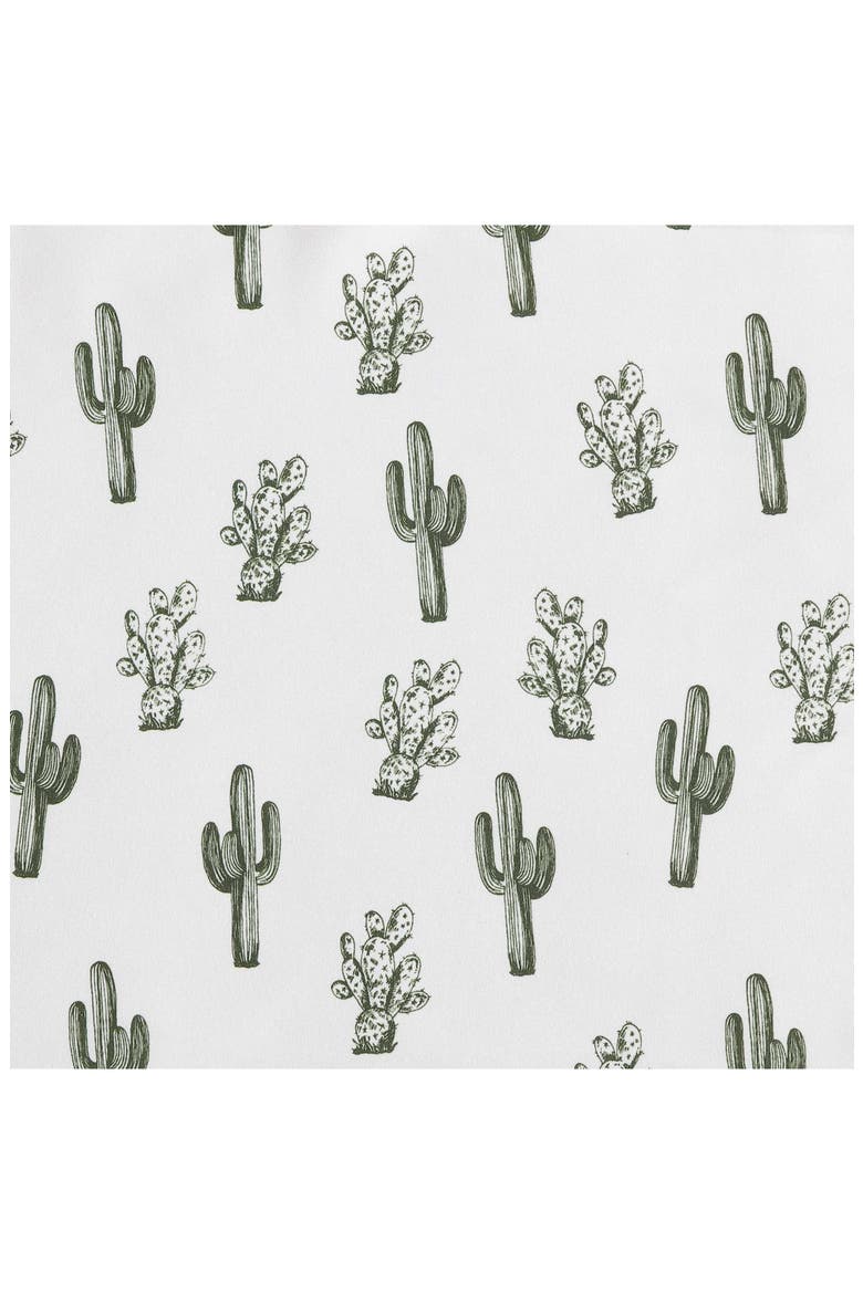 Cacti Print Microfiber Sheet Set, Alternate, color, / DARK GREEN