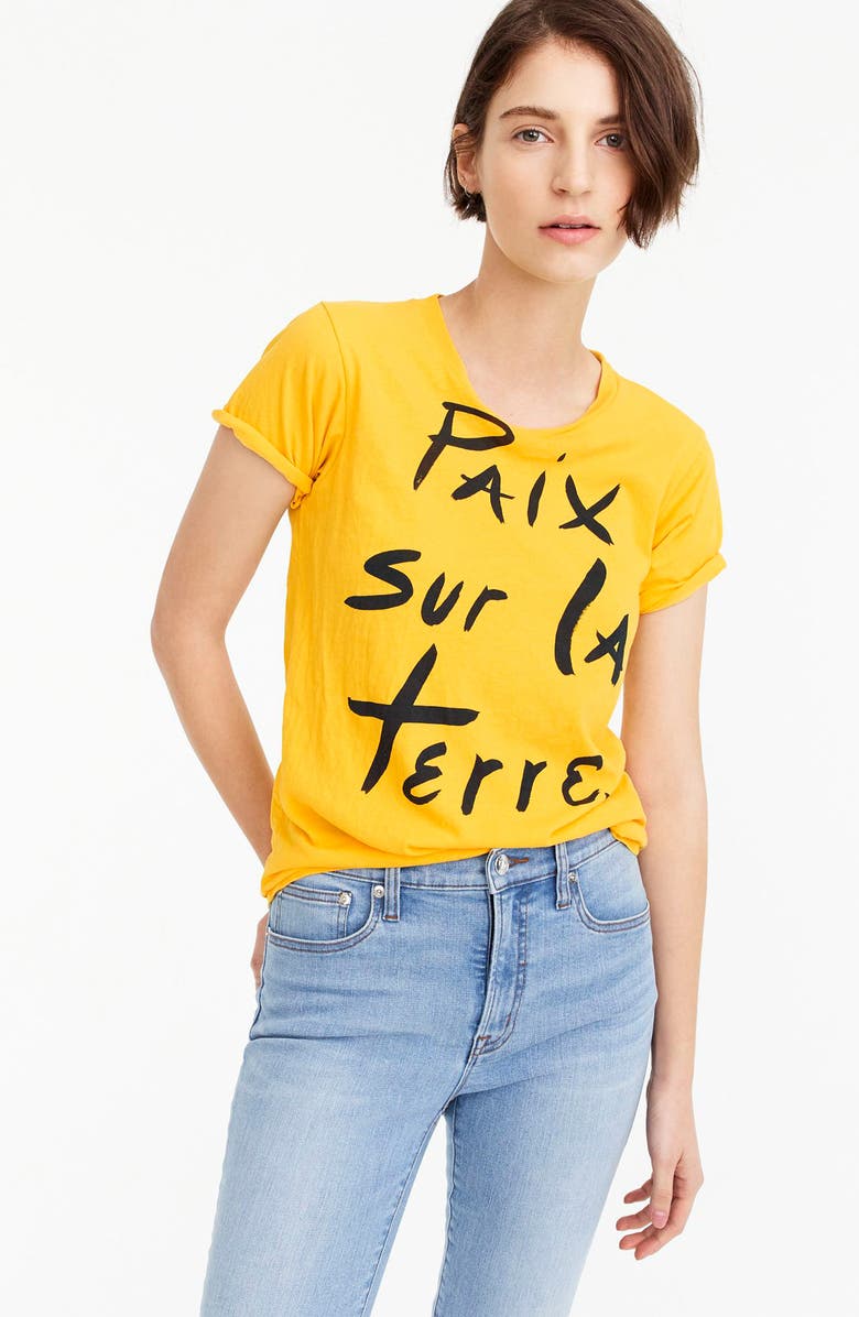 J.Crew Paix sur la Terre Tee, Alternate, color, 