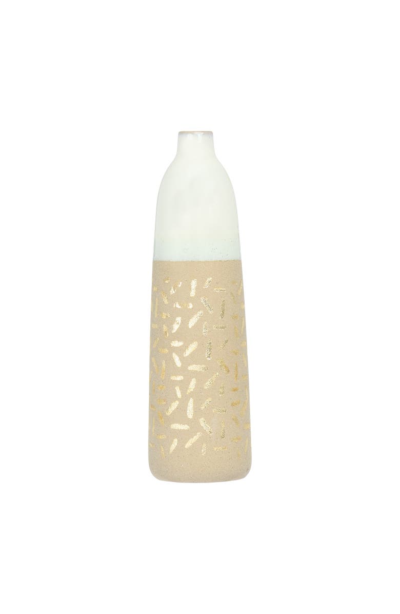 Storied Home Vase with Pattern, Main, color, Tan