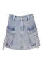Kids' Denim Studded Cargo Miniskirt