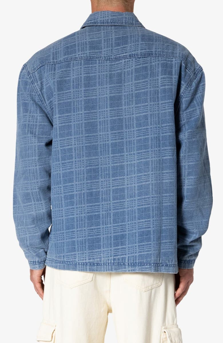 mnml Jacquard Denim Workwear Jacket, Alternate, color, Blue