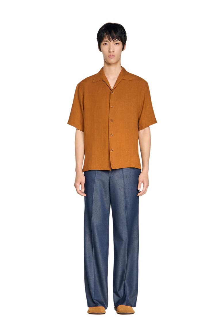 Linen shirt, Alternate, color, Whisky