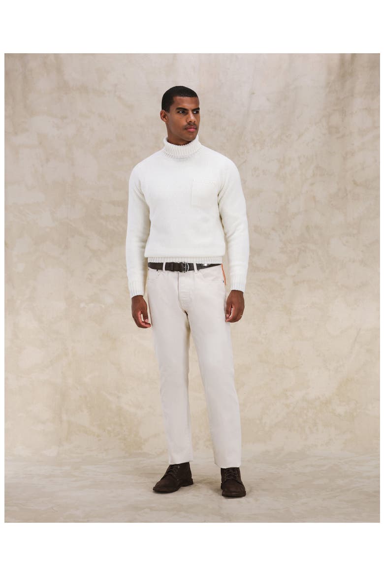 Mallory Merino Wool High Neck Sweater, Alternate, color, OFF WHITE