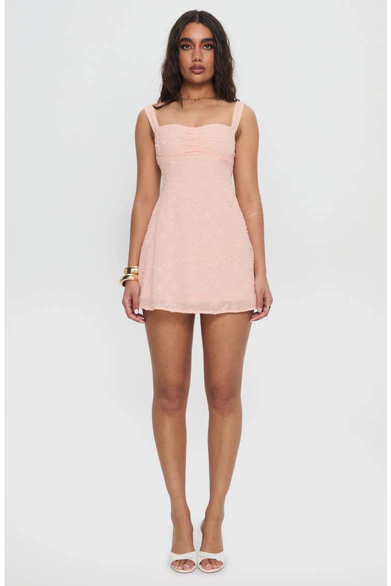 Mcbeath Floral Jacquard Minidress, Alternate, color, LIGHT PINK