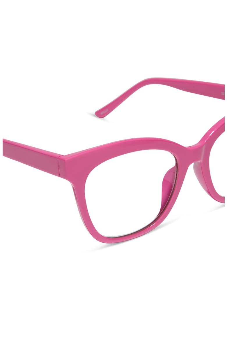 Willa 52mm Square Blue Light Blocking Glasses, Alternate, color, BUBBLEGUM PINK