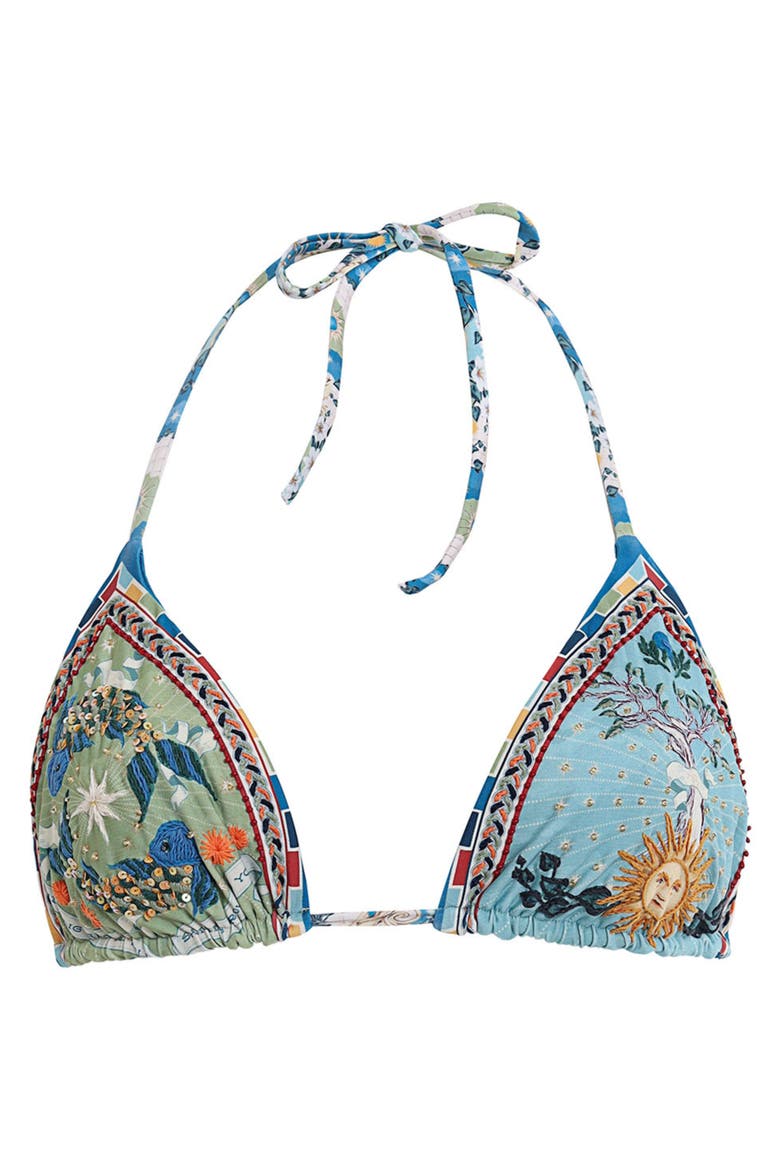 Lolita Solstice Handmade Beaded Bikini Top, Alternate, color, BLUE