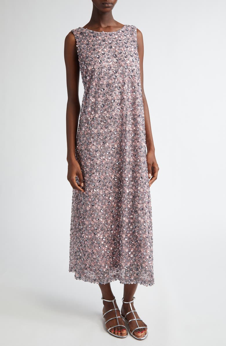 La Vie Style House Bead & Sequin Embellished Shift Dress, Main, color,