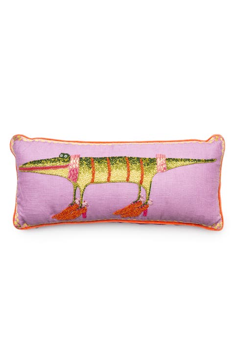 Patience Brewster Gloria Alligator Lumber Pillow