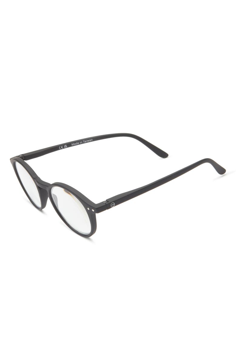 IZIPIZI 47mm Rectangular Reading Glasses, Alternate, color, Black