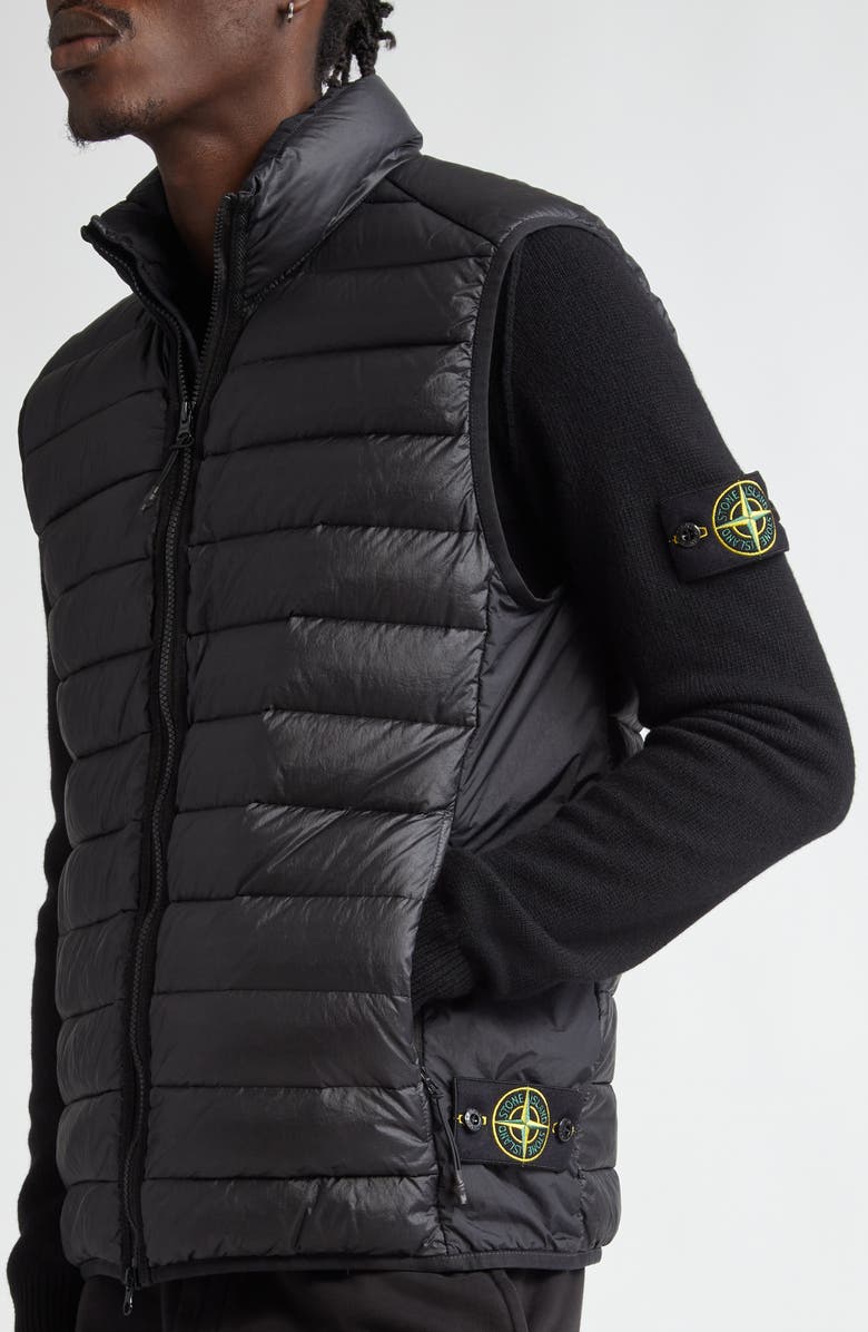 Stone Island Nylon Down Puffer Vest, Alternate, color, Black