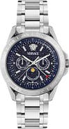 Versace V-Galaxy Moonphase Bracelet Watch, 43mm