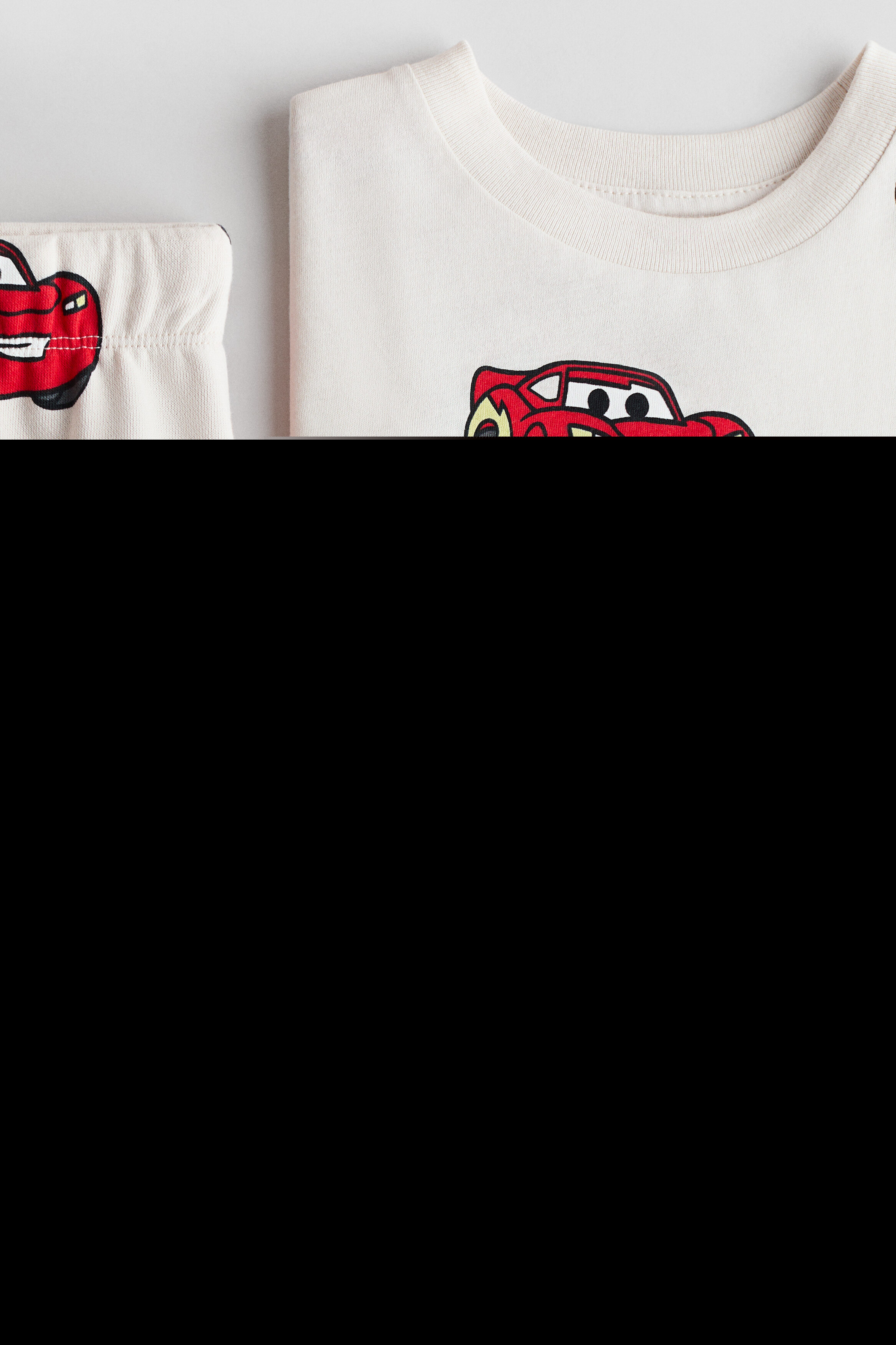 H&M 2-piece Printed Set, Alternate, color, Cream/Cars