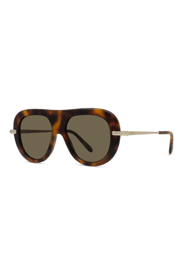 Slim 52mm Pilot Sunglasses, Alternate, color, DARK HAVANA / BROWN