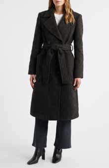 Bernardo Double Breasted Belted Coat
