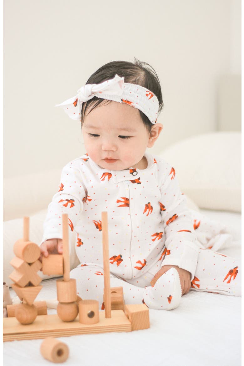 x 'The Very Hungry Caterpillar'™ Fitted One-Piece Organic Cotton Pajamas, Alternate, color, RED BIRD