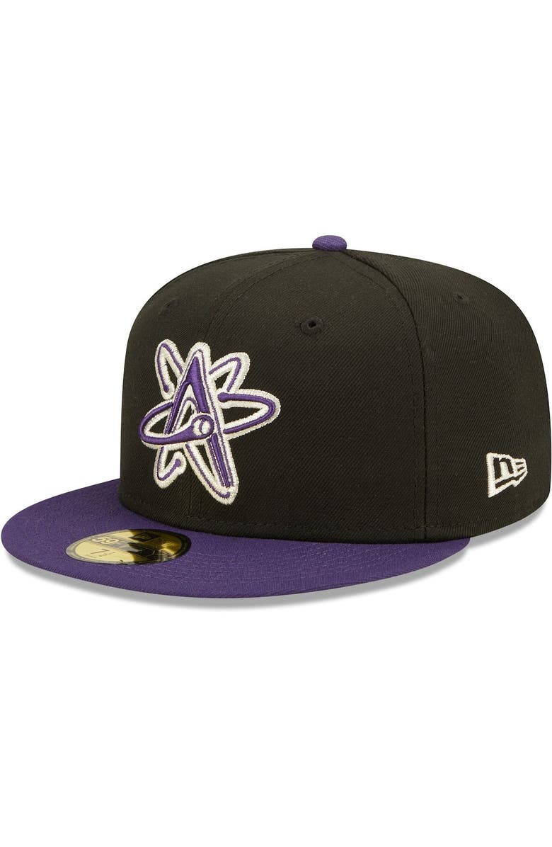 New Era Men's New Era Black Albuquerque Isotopes Alternate Logo 2 Authentic Collection 59FIFTY Fitted Hat, Main, color, Black