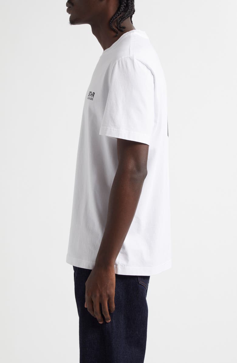 Golden Goose Star Logo Cotton Graphic T-Shirt, Alternate, color, White/ Black