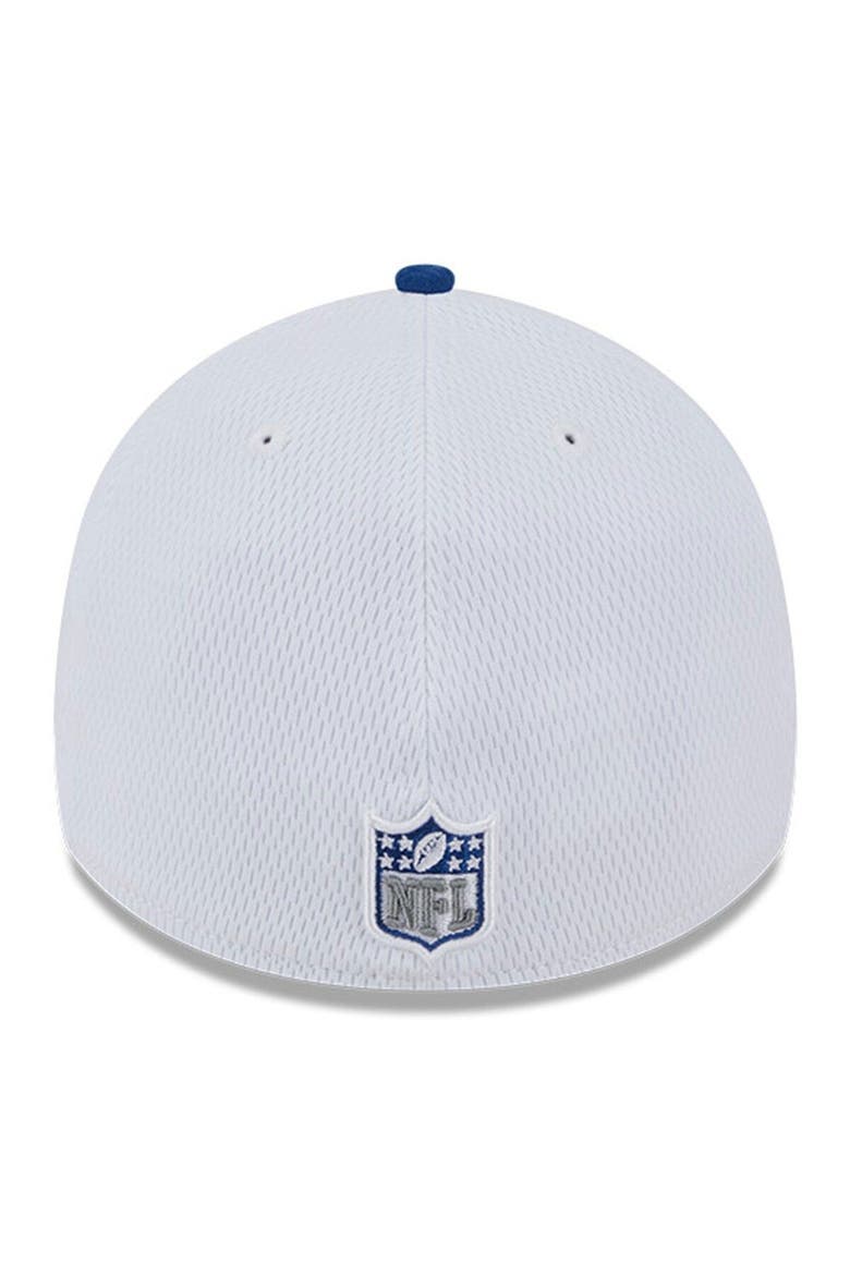Men's New Era  White/Royal Indianapolis Colts 2023 Sideline 39THIRTY Flex Hat, Alternate, color, White