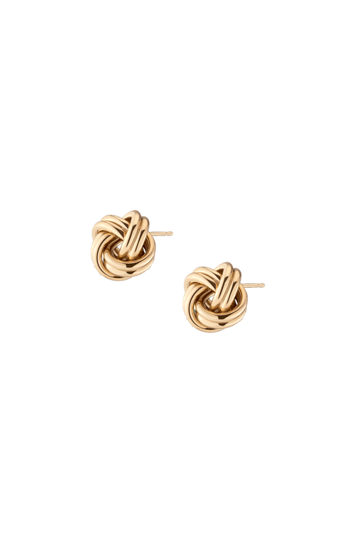 Aurate New York Gold Knot Stud Earrings In Gold