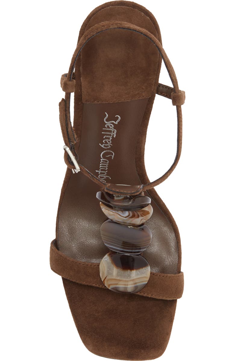 Jeffrey Campbell Palma Ankle Strap Wedge Sandal, Alternate, color, Espresso Suede