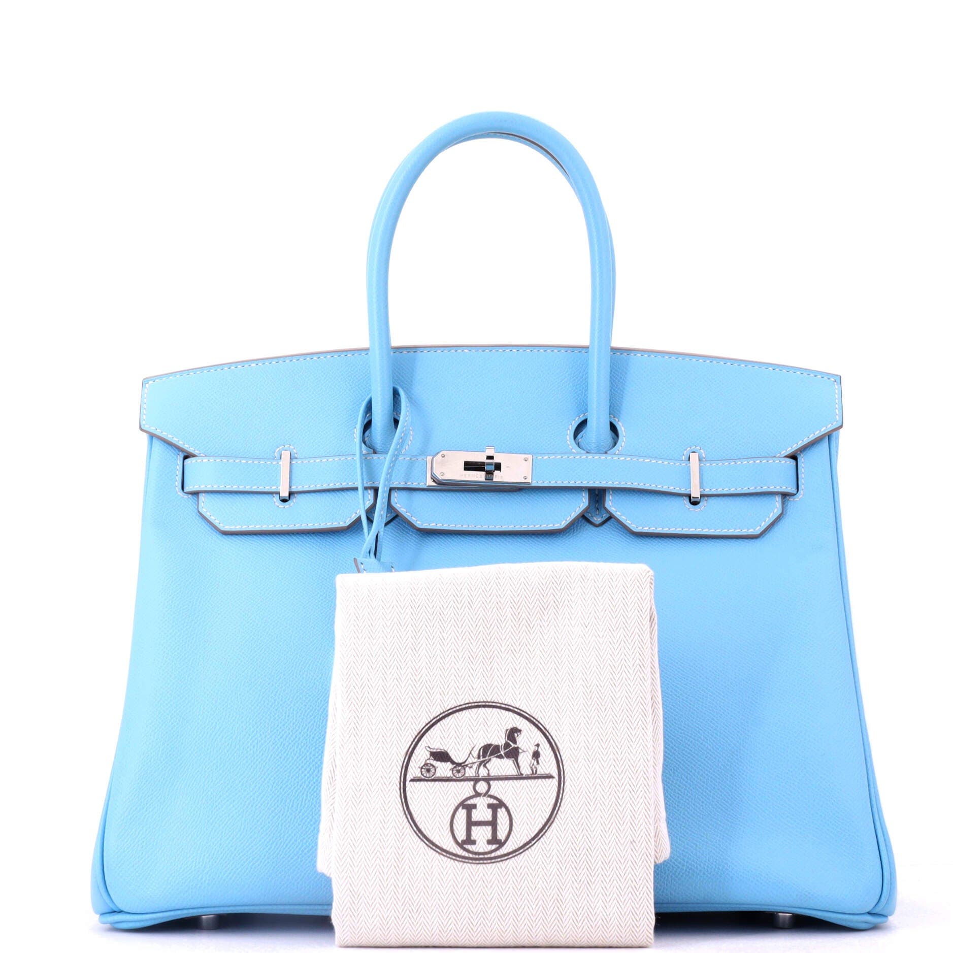Pre-Owned Hermes Candy Birkin Bag Epsom 35, Alternate, color, Candy - Bleu Celeste/Mykonos