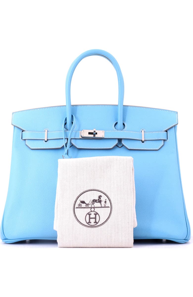 Pre-Owned Hermes Candy Birkin Bag Epsom 35, Alternate, color, Candy - Bleu Celeste/Mykonos
