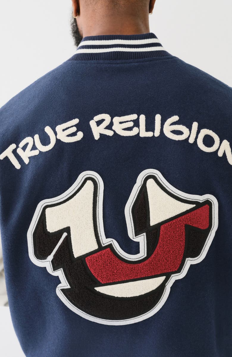 True Religion Patch Varsity Jacket, Alternate, color,