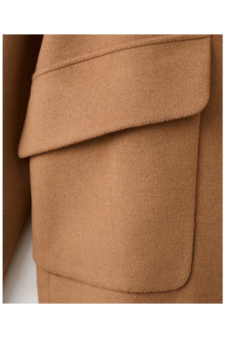 Basquiat Funnel Neck Coat, Alternate, color, MEDIUM BROWN